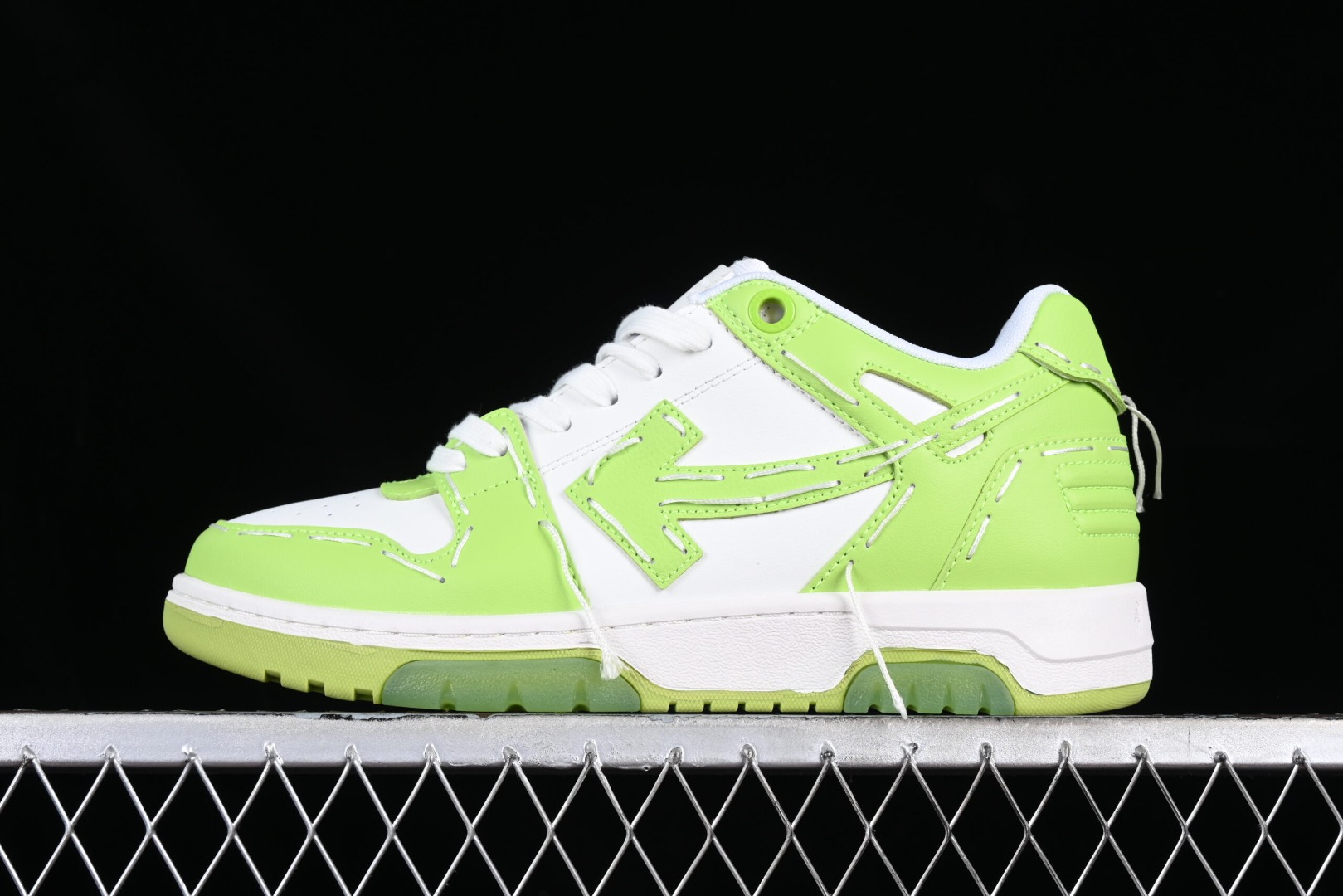 OFF-White Out Of Office Apple Green Stitching